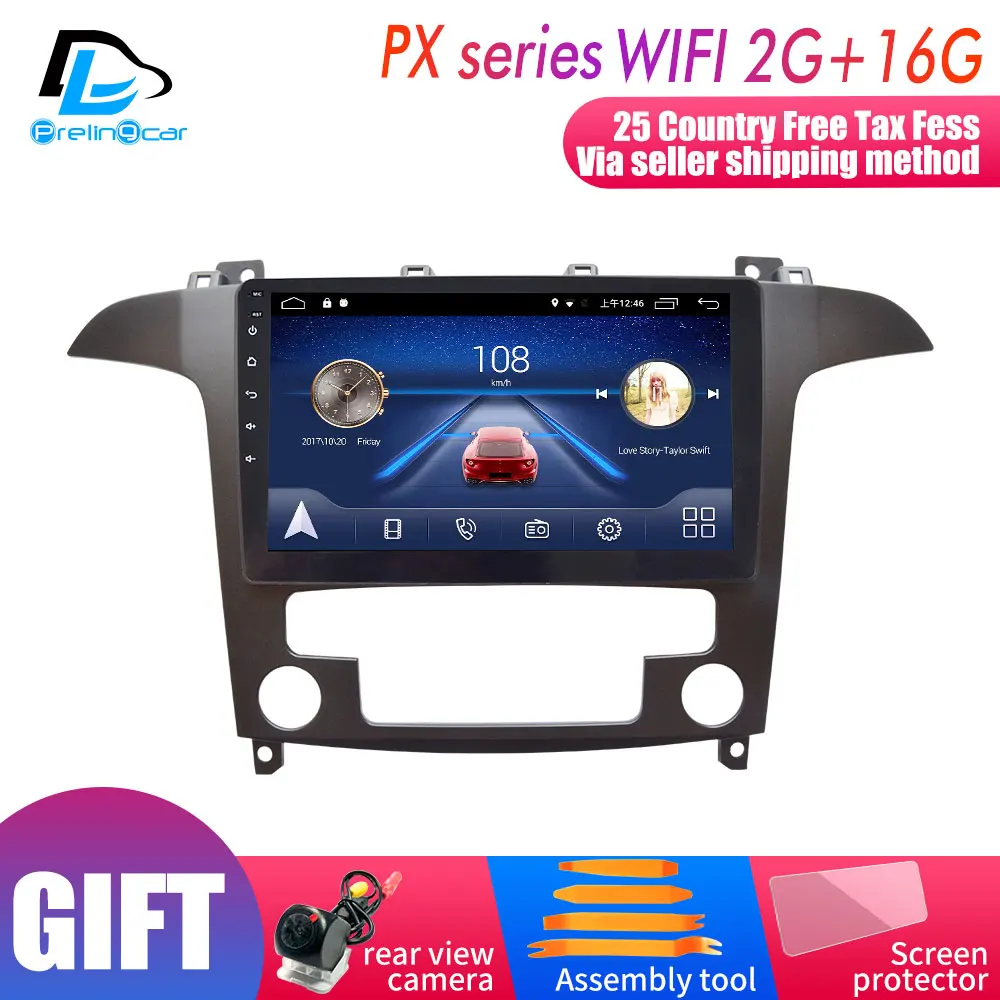PX player 2G16G 4G LTE 32G rom android 9,0 Автомобильный gps мультимедийный видео радио плеер dash для Ford galaxy Max C-Max автомобильный навигатор стерео - Цвет: PX player 2G16G