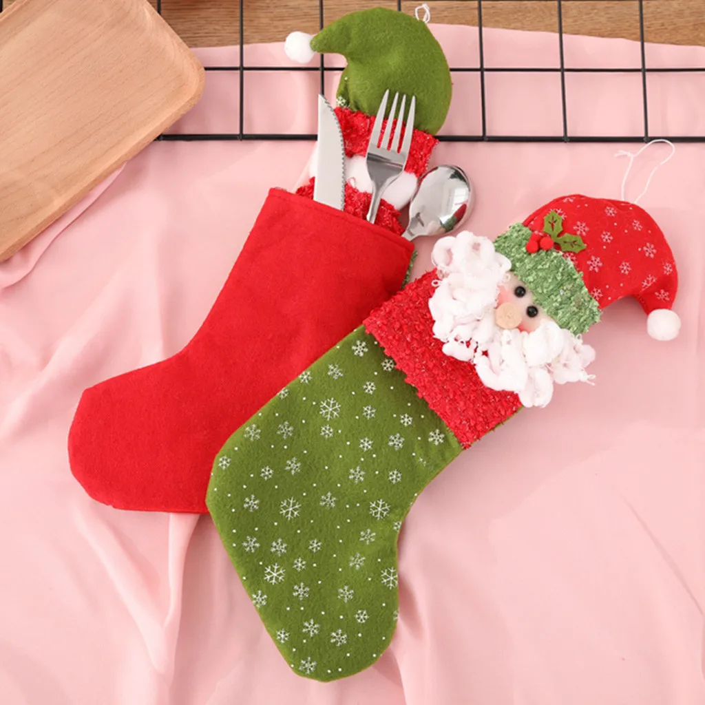 Счастливого Рождества плюшевые на дерево Подвесные Подарки мешок для конфет