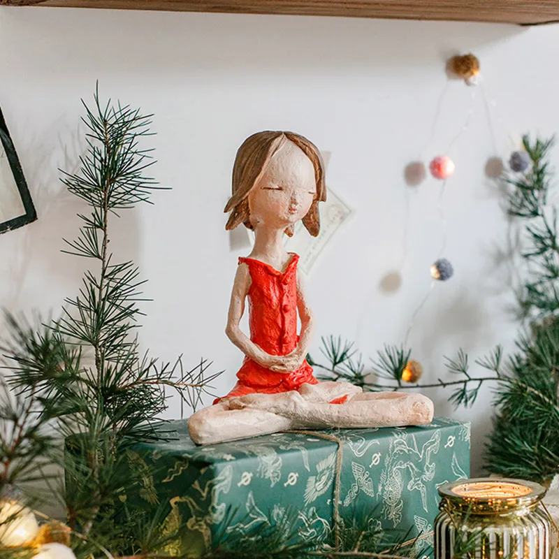 

Venus City Tree Cute Girl Sculpture Home Living Room Desktop Decoration Girl Room Decoration Crafts Gifts for Friends Day