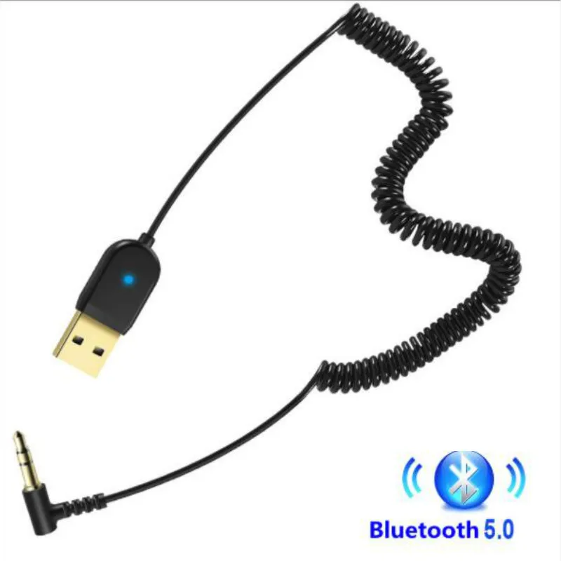 Приемник Bluetooth 5 0 автомобильный AUX 3 мм разъем беспроводной аудио передатчик