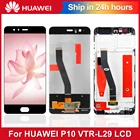 Дисплей с тачскрином для HUAWEI P10, оригинальный ЖК-дисплей с рамкой 5,1 дюйма, VTR-L09 дюйма, L10, L29
