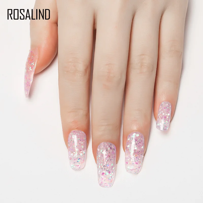 

New Flash Extension Glue 15Ml Seven Color Sequined Crystal Nail Extension Liquid Phototherapy Nail Oil Glue