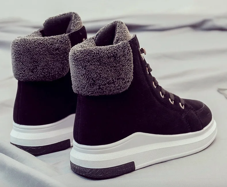 Scarpe Da Tennis delle donne di Nuovo Modo; повседневная обувь из флока; Scarpe Traspiranti Autunno Inverno на шнуровке; Appartamenti Delle Donn