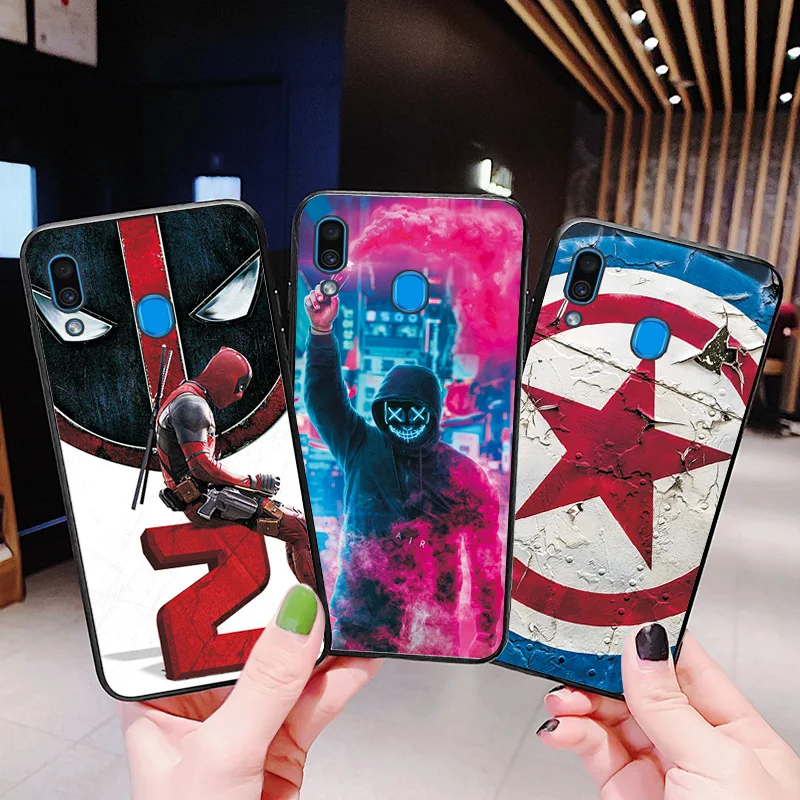 Joker Deadpool Case For Samsung A10 A20E A30 A40 A60 A50 A70 Cover A70S A50S A30S A2Core Black TPU Phone |