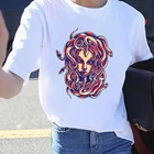 Футболка BLINGPAW с графическим принтом Medusa, Футболки унисекс из чистого хлопка, летние футболки, женские топы 2021, женские футболки