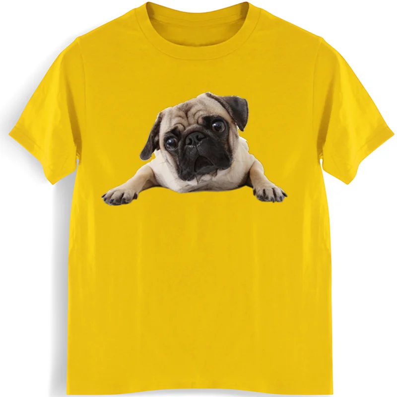 

Funny Pug-german-shepherd-bulldog-puppy T-shirt Summer Men Cotton T Shirt Casual Shirt Cool Tees Tops Harajuku Streetwear