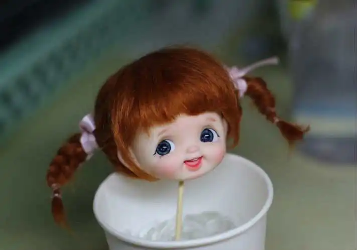 head 1 no wig Sto куклы 3,0 смех куклы OB11 куклы настройки 1/8 BJD куклы OB - Цвет: head 1 no wig