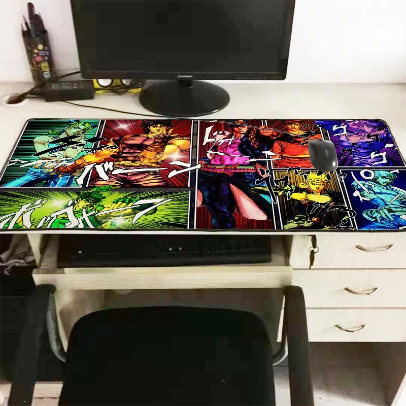 XGZ аниме Jojo Необычные Приключения геймер игровые коврики замок край коврик для мыши большой размер игровой коврик для мыши Прочный ПК Противоскользящий коврик для мыши XXL
