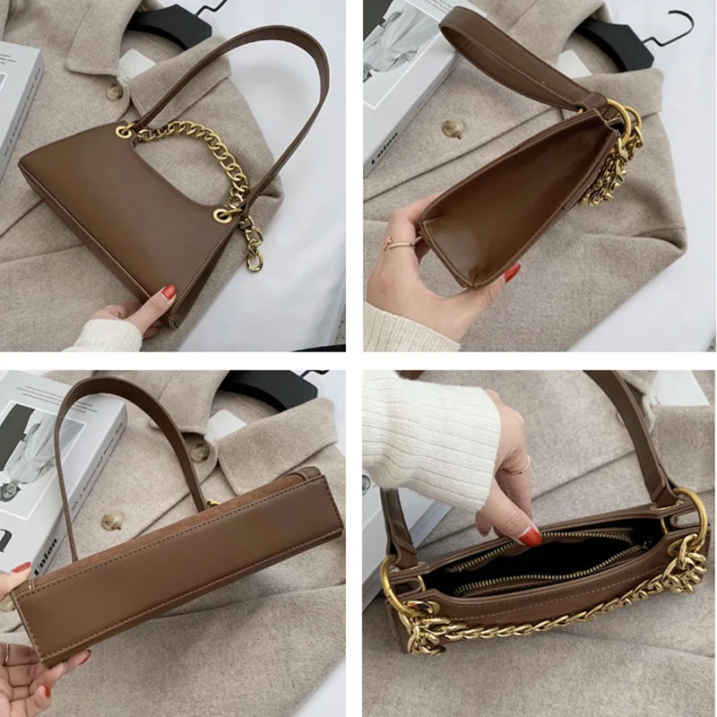 

Unterarm Schulter Taschen Wildleder PU Leder Cross Body Taschen Fr Frauen 2021 Trend Retro Baguette Tasche Weibliche Mar