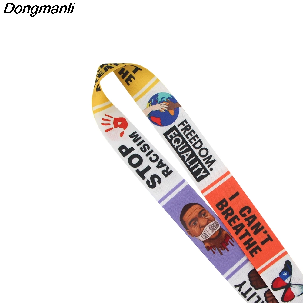 

YL305 Black Lives Matter Neck Strap Lanyard for keys ID Card Keychain Phone Straps USB badge holder DIY Hang Rope Lariat Lanyard