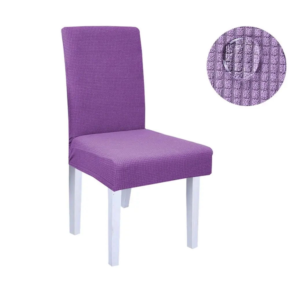 Light Purple Meijuner бархатный тканевый чехол на стулья водонепроницаемый нескользящий противогрязный спандекс мягкий чехол для стула для отеля вечерние, банкетные, домашние MJ019 - Цвет: Light Purple