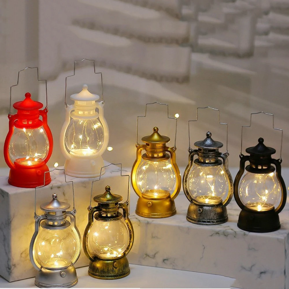 

Retro Oil Lamp Led Nightlights Party Retro Lantern Lights Lighting Torch Children Kid Bedroom Desktop Decoration Birthday Gift
