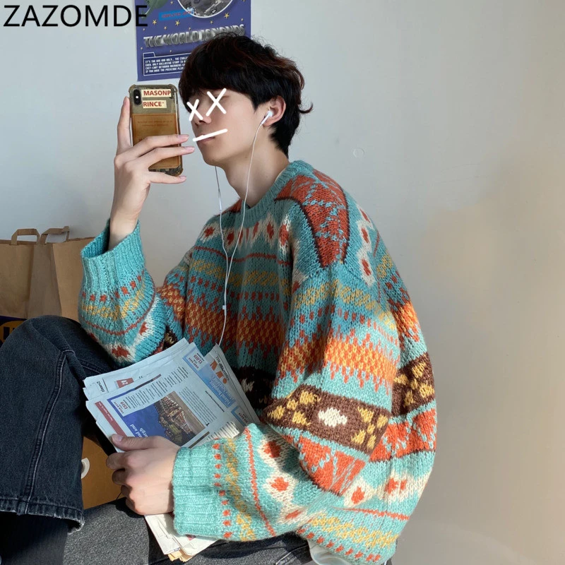 ZAZOMDE 2020 новый свитер зимняя мужская одежда утолщенное корейское теплая уличная