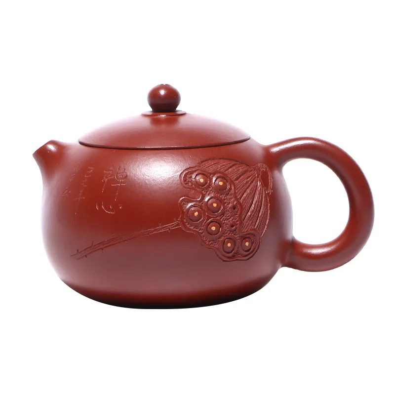 

Chaoshan small lotus seed Xishi Yixing purple clay pot famous handmade raw ore Dahongpao teapot and tea set