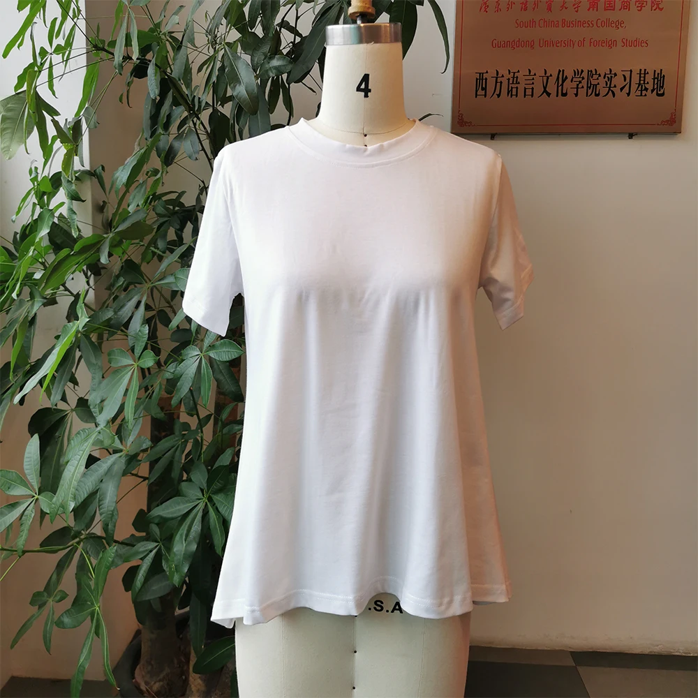 Футболка женская базовая милая длинная рубашка в Корейском стиле Повседневная