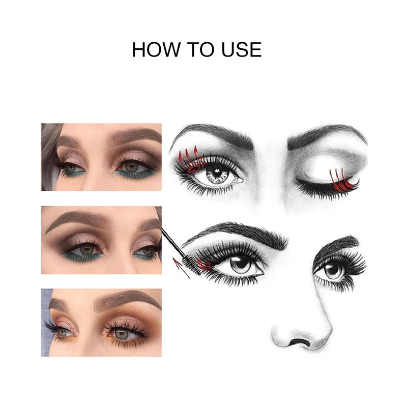 4D Тушь для ресниц шелковое волокно водостойкая плотная длина эффект накладных