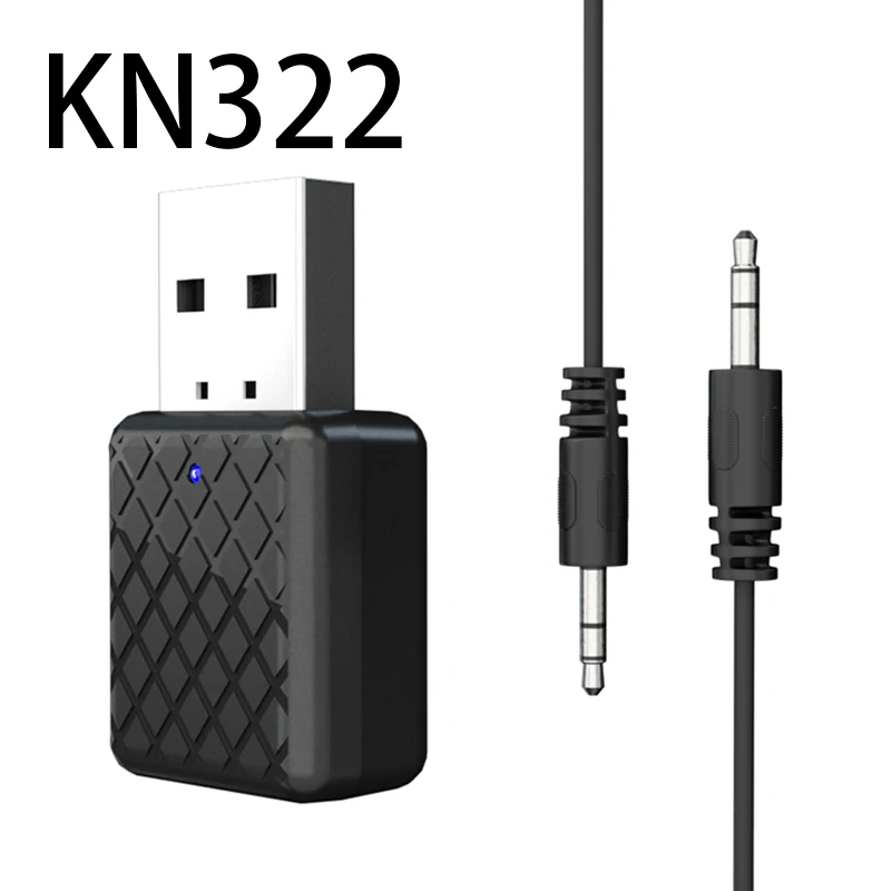 KN322 USB Bluetooth 5,0 адаптер передатчик ТВ приемник 3 в 1 Bluetooth Беспроводные адаптеры для ПК автомобильный комплект с кнопкой переключения - Цвет: KN322
