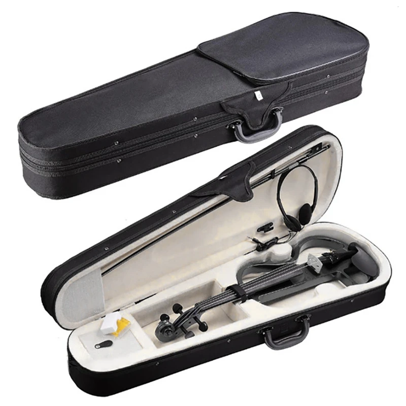 

Beginner 4/4 Electric Violin Ebony Silent Violin Electric Violin Introductory Set