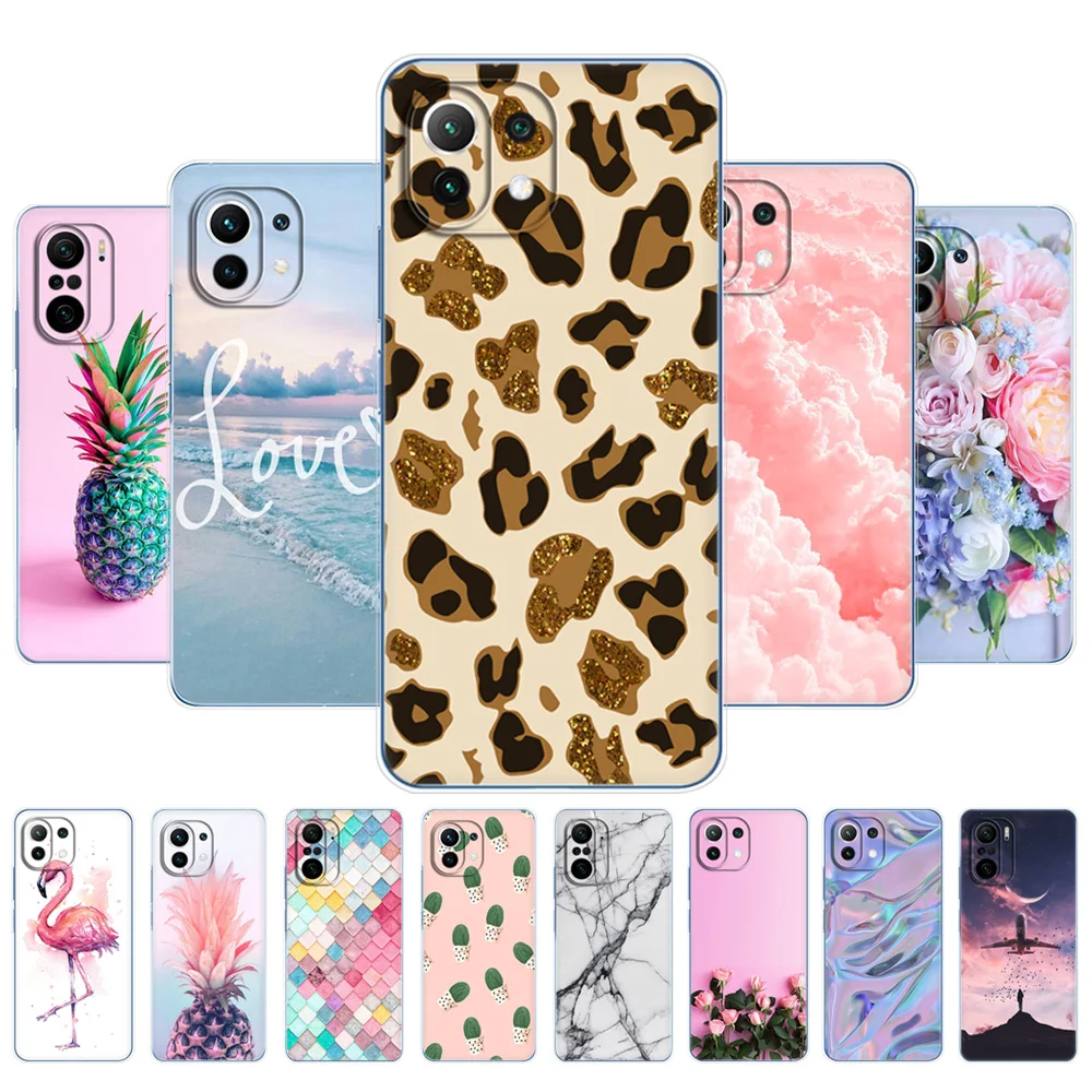 For xiaomi Mi 11 / Mi 11 Lite 5G NE 4G / Mi 11i / Mi 11 Ultra Case Silicon Soft TPU Back Phone Cover For Xiomi Mi11Lite Bumper