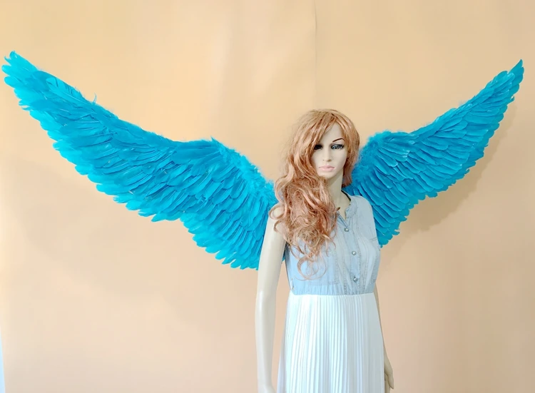 Оригинальные удивительные Белые Черные крылья с ангельскими перьями для косплея