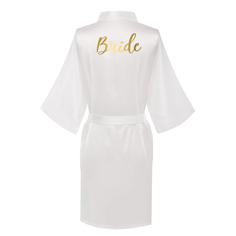 2020 New Personalized Bridesmaid Bridal Robes Silk Satin Bath Robe Bride Robes Women Wedding Bride Gown Sexy Nightgrowns