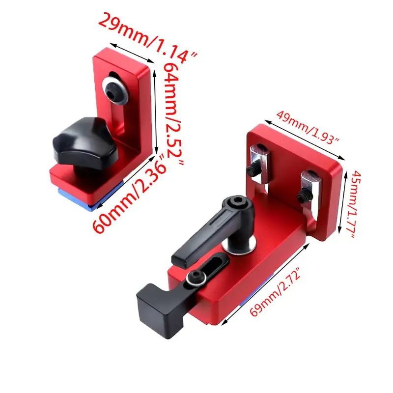 

35/45 T-Slot Track Stop Sliding Miter Gauge Connector Retainer Chute Locators