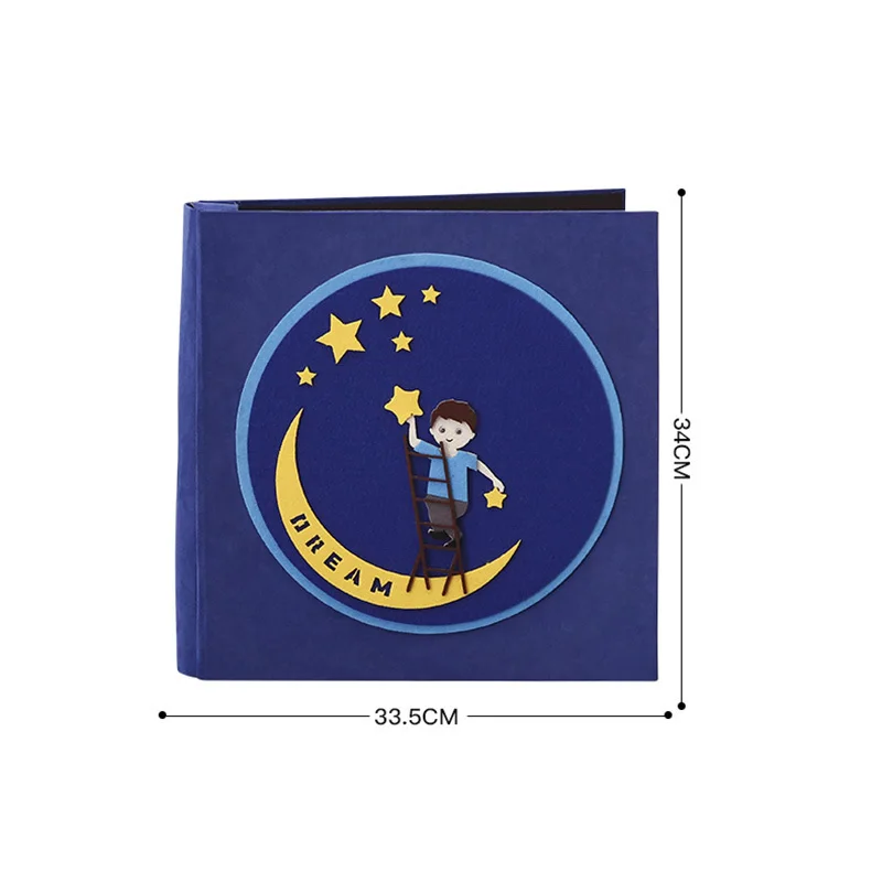 

European-style Photo Album This Yearbook Diy Handmade Baby Growth Album Interstitial Large-capacity Family Self-adhesive Film