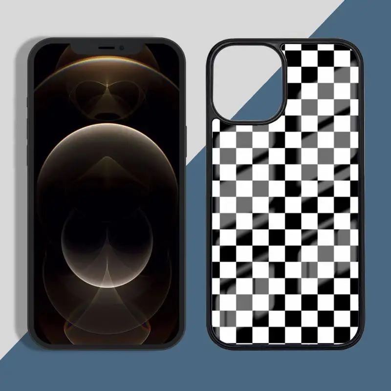 

Checkerboard Plaid Phone Case PC for iPhone 11 12 pro XS MAX 8 7 6 6S Plus X 5S SE 2020 XR