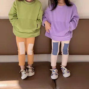 MILANCEL 2021 новые весенние штаны для девочек корейские лоскутные леггинсы