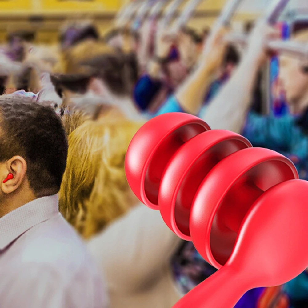 2 пары мягких звукоизоляционных спящих учений путешествия шумоподавления беруши