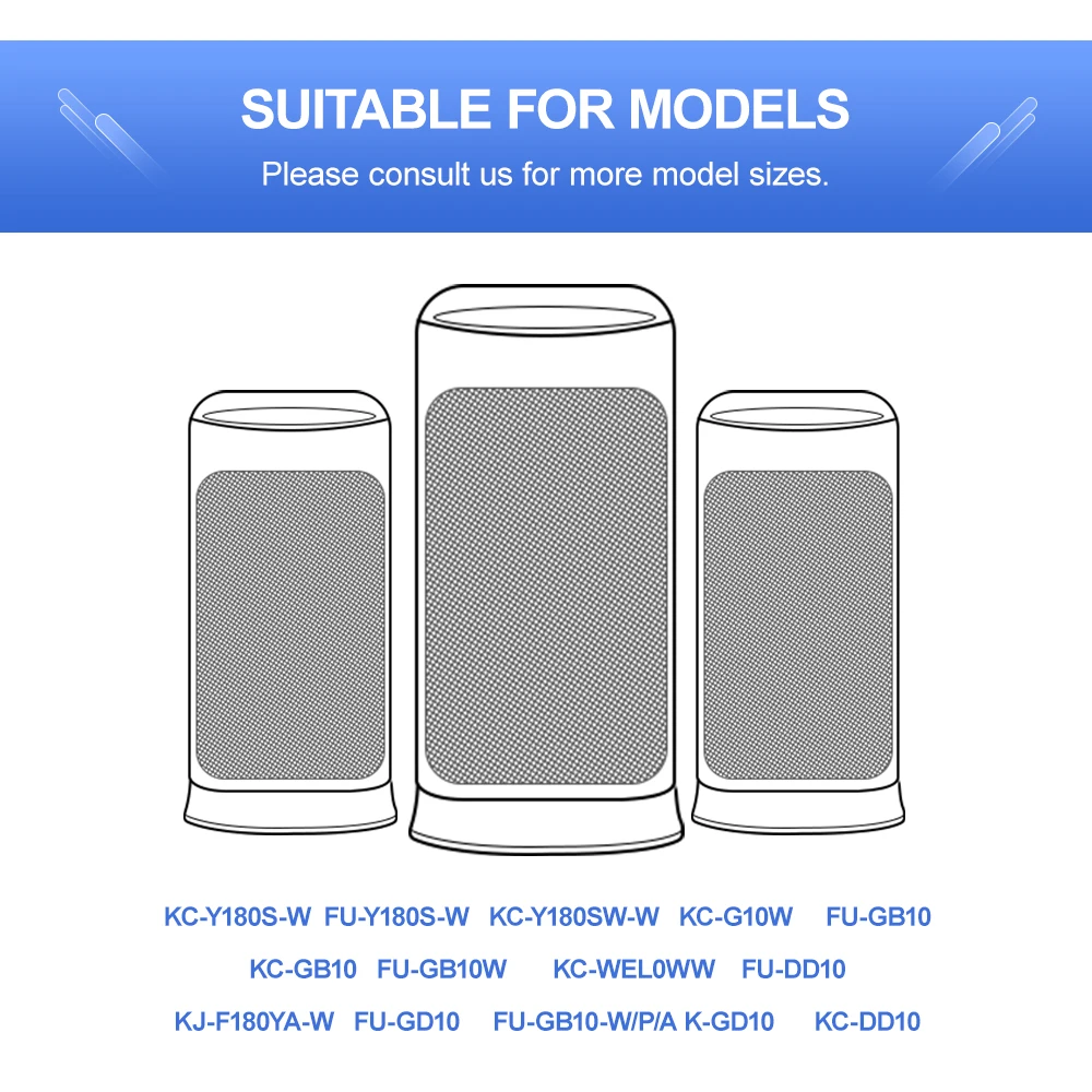 FZ-Y180SFS HEPA Filter + FZ-Y180VFS Formaldehyde Activated Carbon For Sharp Air Purifier KC-Y180SW FU-GD10 KC-GD10 etc | Бытовая