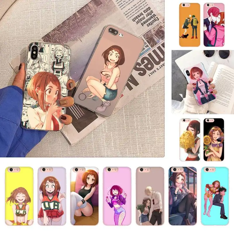 

my hero academia uraraka Phone Case For iPhone X XS MAX 6 6s 7 7plus 8 8Plus 5 5S se 2020 XR 12 11 pro max Fundas Capa