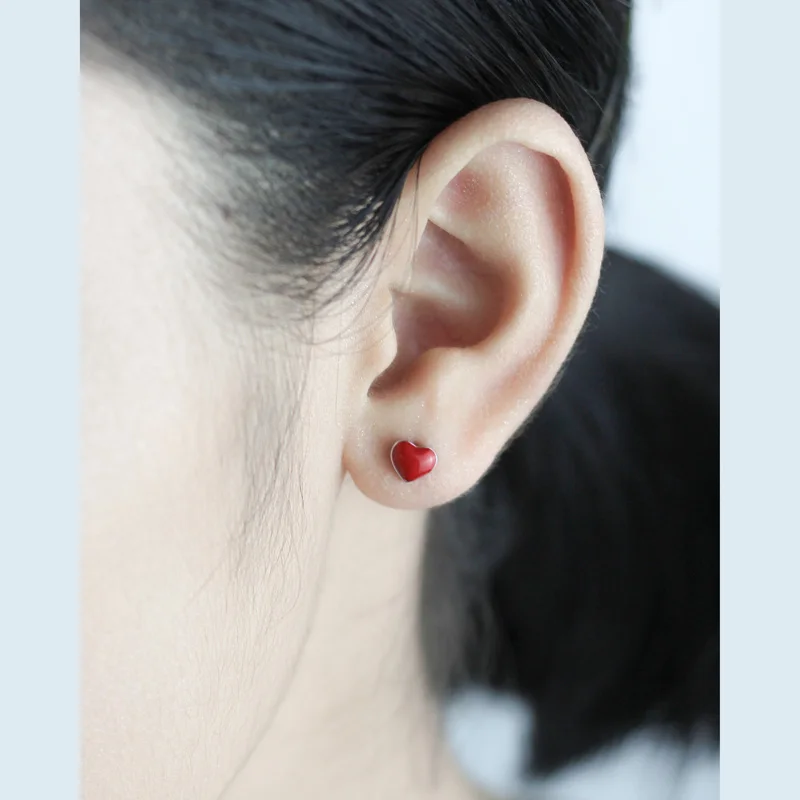 Женские серьги гвоздики из серебра 100% пробы 5 х6 мм|stud earrings|earrings for925 sterling |