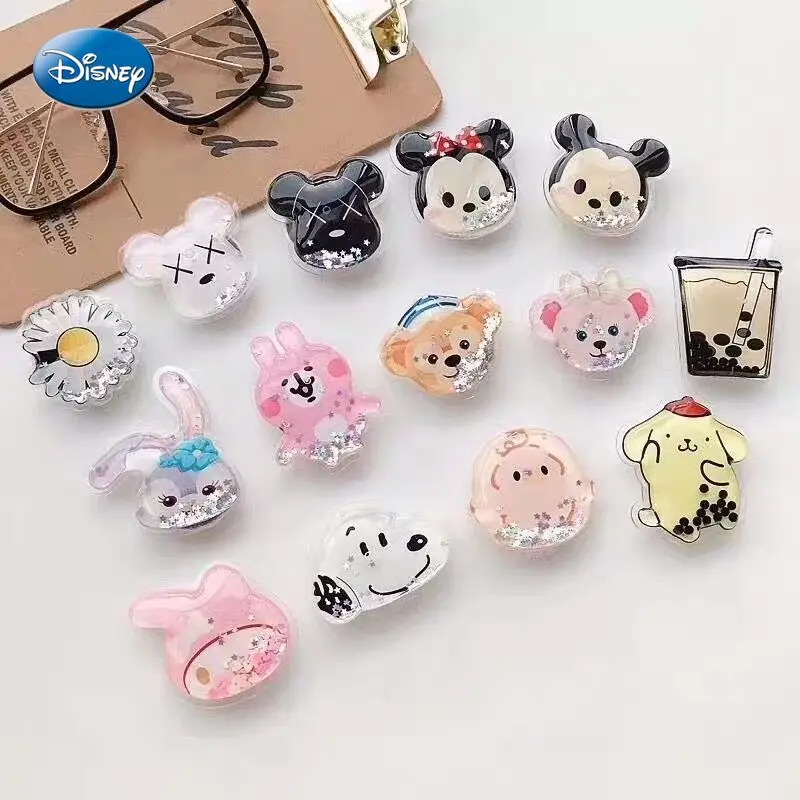 

Disney Cartoon Holder for phone Quicksand Airbag Mobile Phone Stand Telescopic Decompression Support Frame Paste Lazy Grip tok