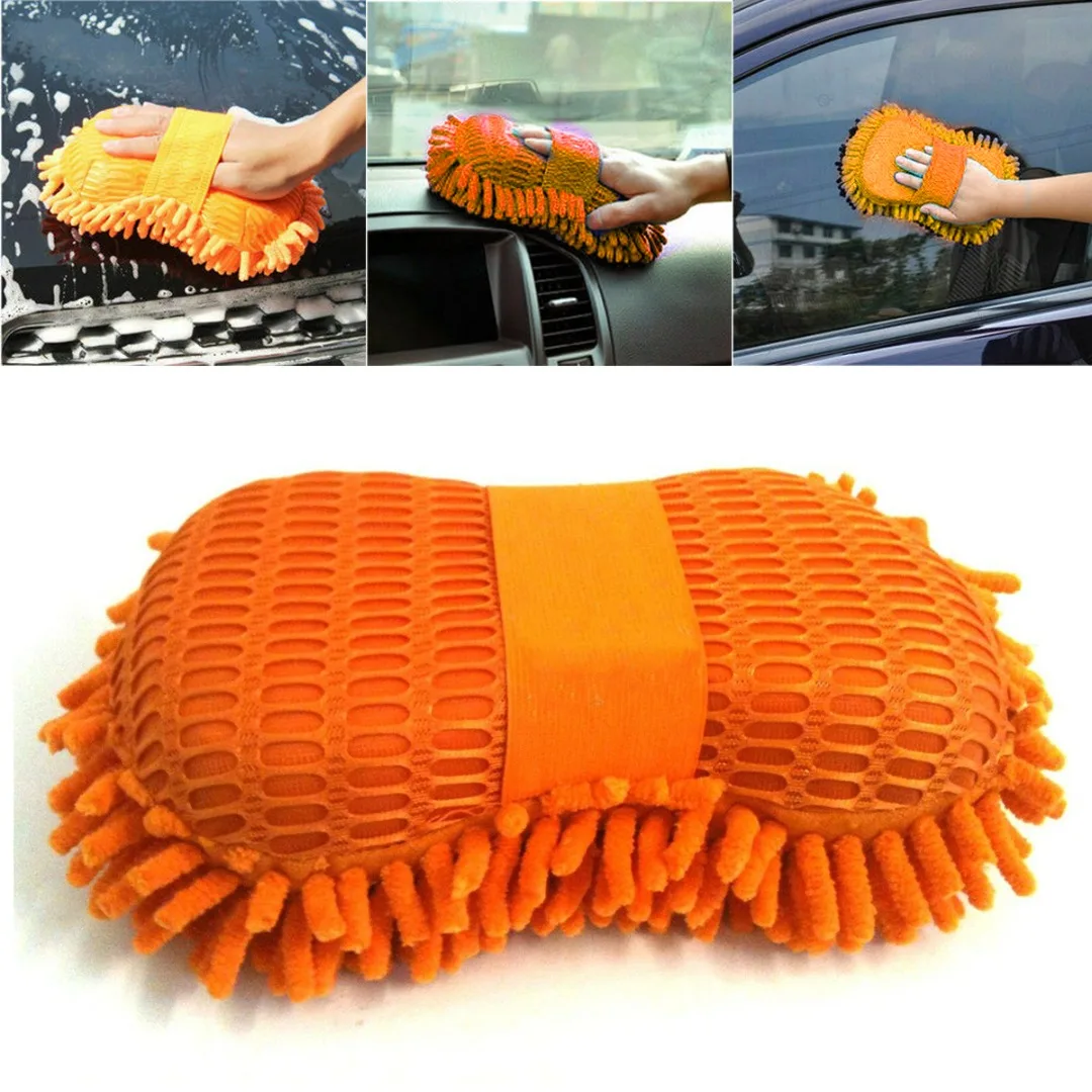 

Перчатка для мытья окон, 1 шт., Губка из микроволокна, шенилл, Коралловая губка, универсальная для ухода за автомобилем