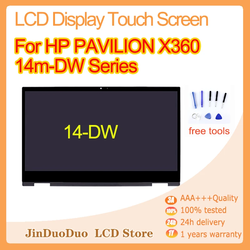 14 PC Lcds For HP PAVILION X360 14m-DW Series 14-DW  FHD LCD Screen Panel Digitizer Replacement Part Lcd Monitor