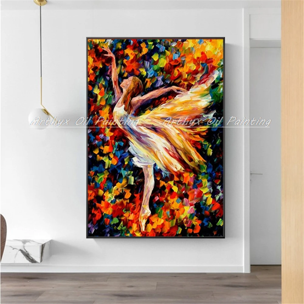 100% ручная живопись на холсте работа палитра нож картина маслом современный