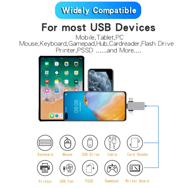 Ingelon USB гаджеты OTG адаптер Женский к micro для флешки чтения в android телефон ПК