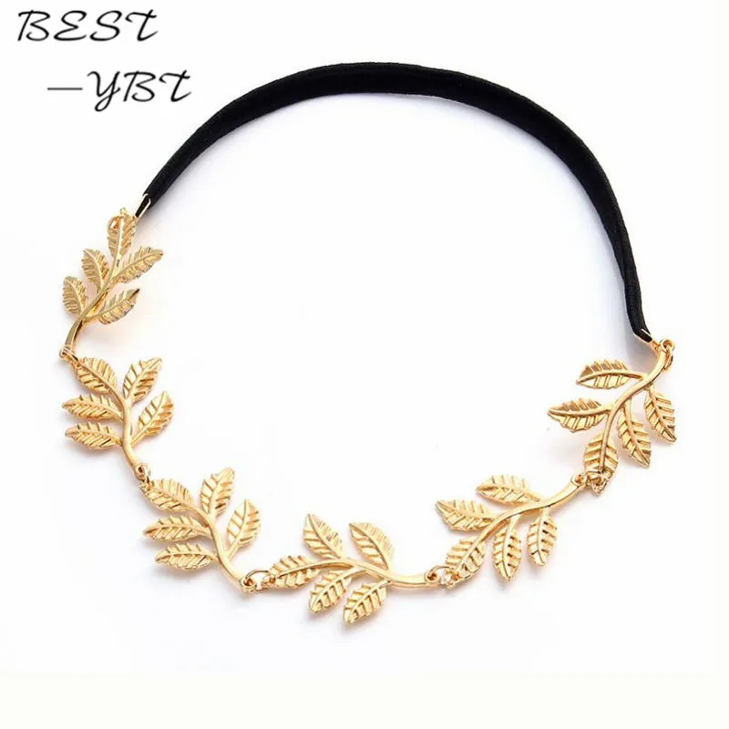 Модные романтичные ленты для волос из золотого сплава женщин эластичные