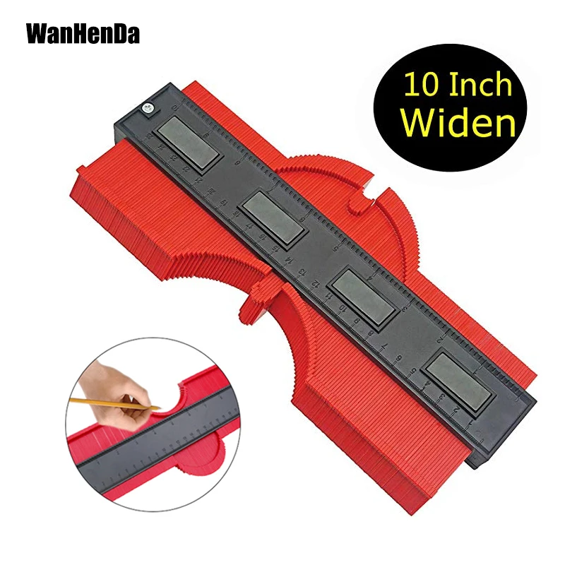 Контурный измеритель 12/25 см пластиковый инструмент для разметки дерева и