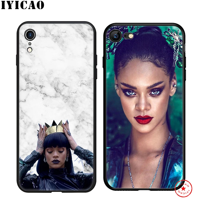 IYICAO Rihanna мягкий чехол для телефона iPhone 11 Pro XR X XS Max 6 6S 7 8 Plus 5 5S SE силиконовый TPU |