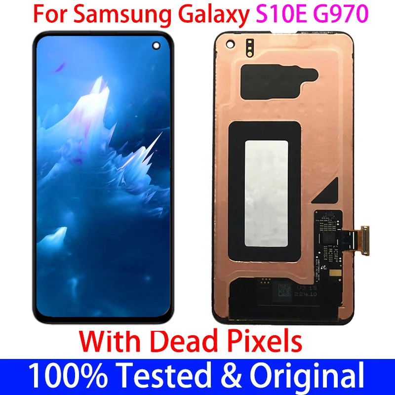 

Оригинальный Amoled ЖК-дисплей для SAMSUNG Galaxy S10E G970 G970FD дисплей + сенсорный экран дигитайзер с мертвыми пикселями Замена S10E рамка
