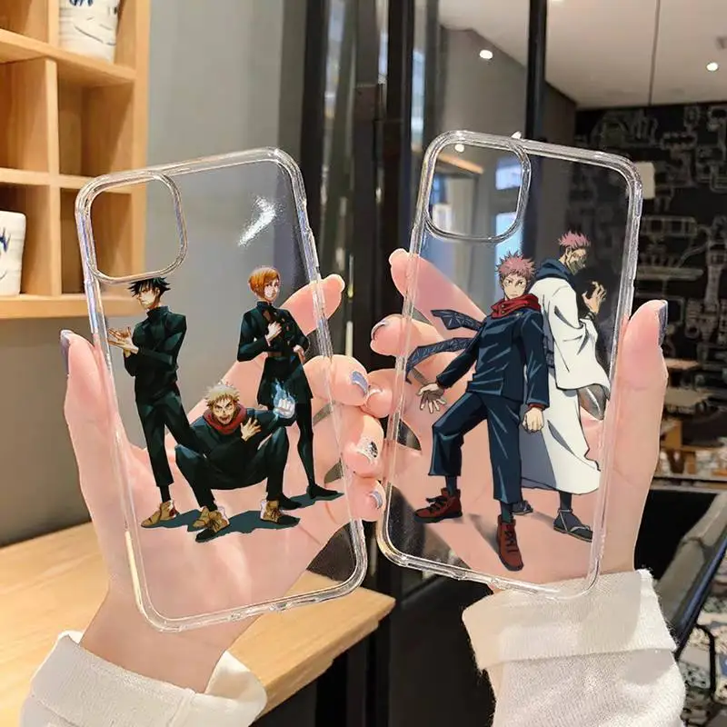 

Jujutsu Kaisen Anime high quality Cool Phone Case Transparent for iPhone 11 12 mini pro XS MAX 8 7 6 6S Plus X 5S SE 2020 XR