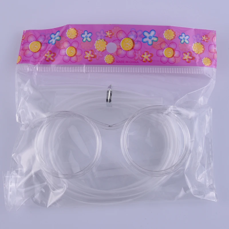 Оптовая продажа 4 шт. забавные мягкие пластиковые очки трубочка трубочки для