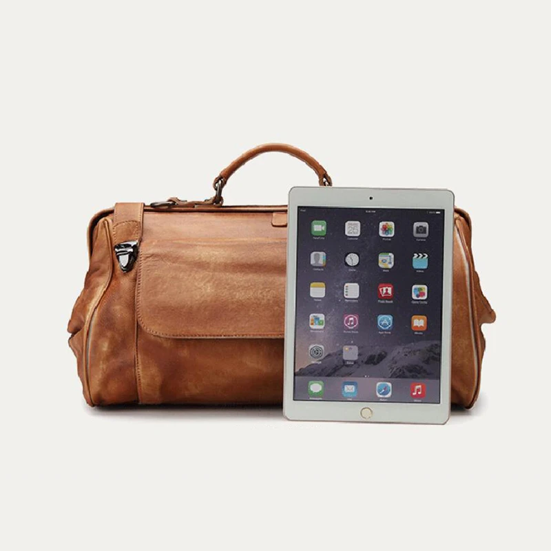 Сумка для путешествий из натуральной кожи с натуральным лицевым покрытием