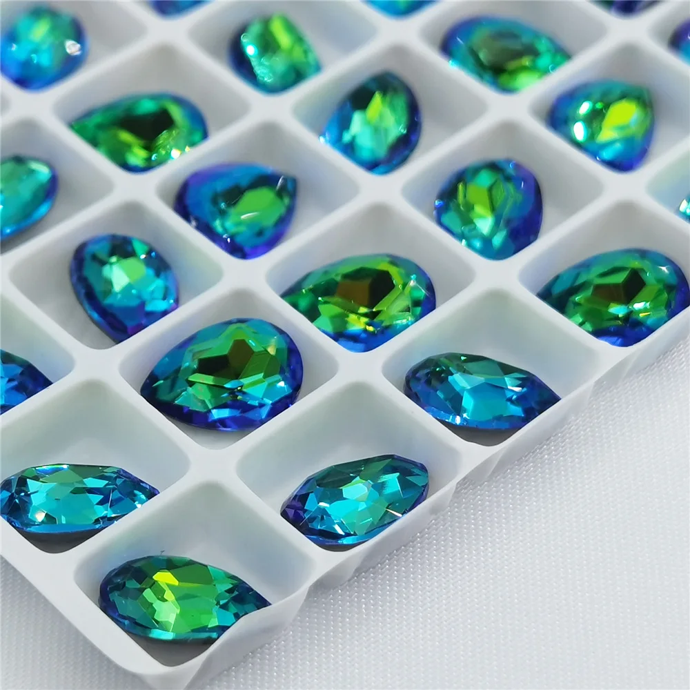 Горный хрусталь Кристал капля Swarovsky Сфинкс 7x10 мм бусины с отверстием тыльной