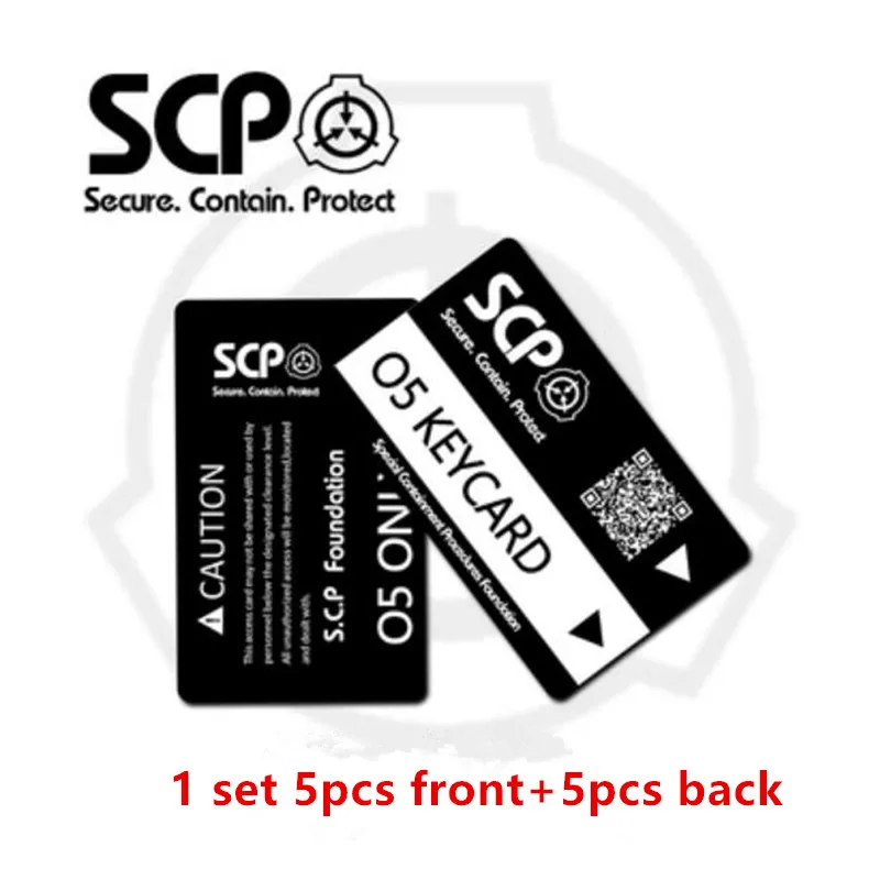 5 Наклейки для карт SCP специальные процедуры удержания основы Логотип Косплей карточная карта доступа - Цвет: 5
