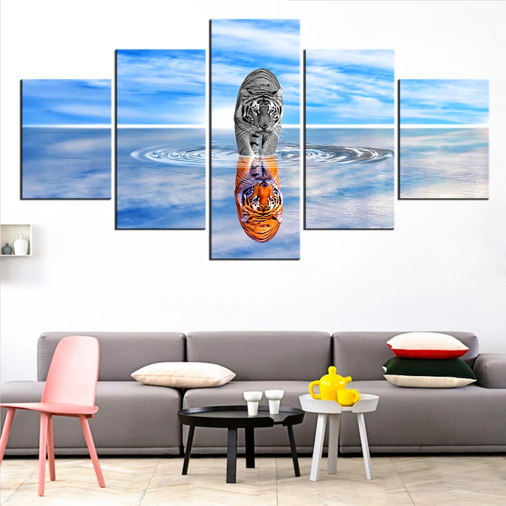 5 шт. в наборе современный холст отражающий 3452214 настенная живопись искусство