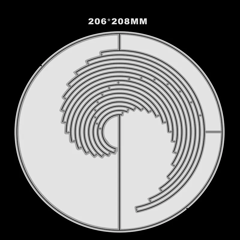 

DIY 3D Card New 2021 Metal Cutting Dies Scrapbooking Round Building Gift Box Embossing Molds Craft No Stamp Christmas Halloween