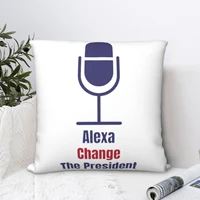 alexa square pillowcase cushion cover funny home decorative for sofa simple 4545cm